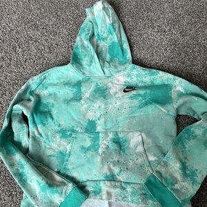 Nike teal Tie-Dye hoodie, girls xl